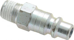 Legris - 1/4 Male NPT Industrial Pneumatic Hose Connector - Plated Steel, 3/8" Body Diam - Exact Tooling