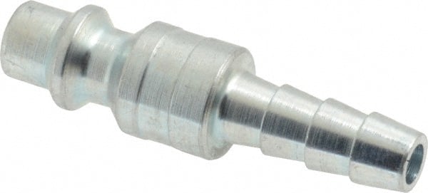 Legris - Hose Barb Industrial Pneumatic Hose Connector - Plated Steel, 1/4" Body Diam, 1/4" Hose ID - Exact Tooling