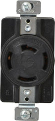 Cooper Wiring Devices - 120/208 VAC, 20 Amp, NonNEMA, Ungrounded Receptacle - 4 Poles, 4 Wire, Female End, Black - Exact Tooling