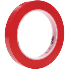 3M - 1/2" Wide x 36 Yd Long x 5.2 mil Thick Red Masking Tape - Exact Tooling