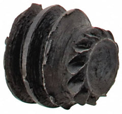 Made in USA - #6-32 UNC, 1/8" Length Under Head, Knurled Cup Point Set Screw - Grade 8 Alloy Steel, 1/16" Key - Exact Tooling