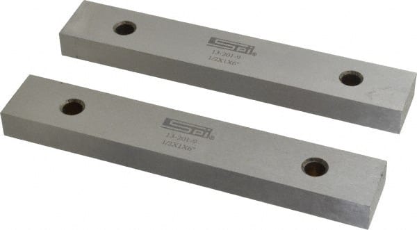 SPI - 6" Long x 1" High x 1/2" Thick, Steel Parallel - 0.0003" & 0.002" Parallelism, Sold as Matched Pair - Exact Tooling
