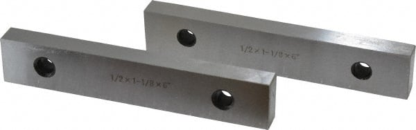 SPI - 6" Long x 1-1/8" High x 1/2" Thick, Steel Parallel - 0.0003" & 0.002" Parallelism, Sold as Matched Pair - Exact Tooling