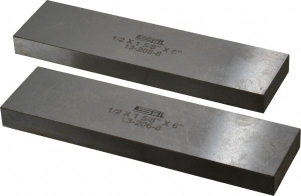 SPI - 6" Long x 1-5/8" High x 1/2" Thick, Steel Parallel - 0.0003" & 0.002" Parallelism, Sold as Matched Pair - Exact Tooling