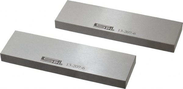 SPI - 6" Long x 1-3/4" High x 1/2" Thick, Steel Parallel - 0.0003" & 0.002" Parallelism, Sold as Matched Pair - Exact Tooling