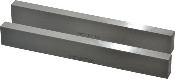 SPI - 6" Long x 3/4" High x 3/8" Thick, Steel Parallel - 0.0003" & 0.002" Parallelism, Sold as Matched Pair - Exact Tooling