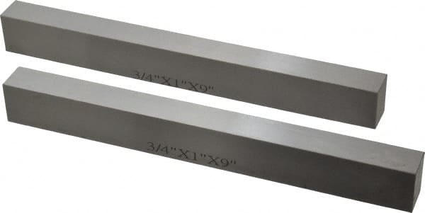 SPI - 9" Long x 1" High x 3/4" Thick, Steel Parallel - 0.0003" & 0.002" Parallelism, Sold as Matched Pair - Exact Tooling
