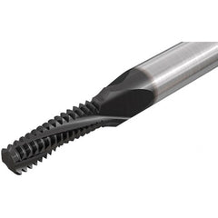 Iscar - M8x1.25 ISO, 1/4" Cutting Diam, 3 Flute, Solid Carbide Helical Flute Thread Mill - Internal Thread, 0.76" LOC, 2-1/2" OAL, 1/4" Shank Diam - Exact Tooling