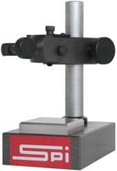SPI - Cast Iron (Base), Rectangular Base, Comparator Gage Stand - 8" High, 6" Base Length x 3-7/8" Base Width x 2" Base Height, Includes Holder - Exact Tooling