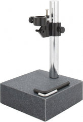 SPI - Granite, Rectangular Base, Comparator Gage Stand - 8" High, 6" Base Length x 6" Base Width x 2" Base Height, Includes Holder - Exact Tooling