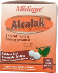 Medique - Mint Flavor Alcalak Tablets - Antacids & Stomach Relief - Exact Tooling