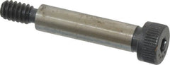 Made in USA - 1/4" Shoulder Diam x 1" Shoulder Length, #10-24 UNC, Hex Socket Shoulder Screw - 8 Alloy Steel, 0.357 to 3/8" Head Diam - Exact Tooling