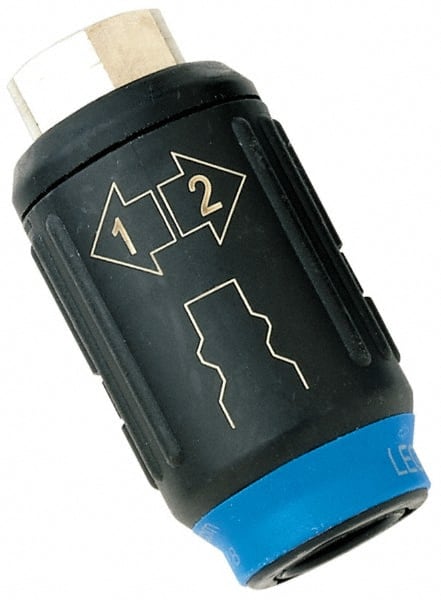 Legris - 1/2 Female NPT Industrial Pneumatic Hose Safety Coupler - Plastic/Brass, 1/4" Body Diam - Exact Tooling