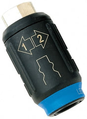 Legris - 1/2 Female NPT Industrial Pneumatic Hose Safety Coupler - Plastic/Brass, 1/4" Body Diam - Exact Tooling