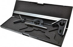 SPI - 4 Piece, 18" Combination Square Set - 1/16, 1/32, 1/64 & 1/8" (4R) Graduation, Hardened Steel Blade, Cast Iron Center, Protractor & Square Head - Exact Tooling