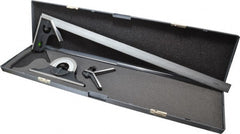 SPI - 4 Piece, 24" Combination Square Set - 1/16, 1/32, 1/64 & 1/8" (4R) Graduation, Hardened Steel Blade, Cast Iron Center, Protractor & Square Head - Exact Tooling