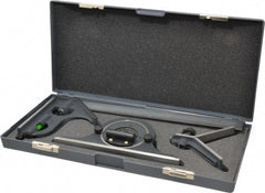 SPI - 4 Piece, 12" Combination Square Set - 1/100, 1/32, 1/50 & 1/64" (16R) Graduation, Hardened Steel Blade, Cast Iron Center, Protractor & Square Head - Exact Tooling