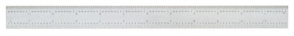 SPI - 12 Inch Long Blade, English and Metric Graduation Combination Square Blade - Baked Enamel Coated, 1/64 and 1/32 Inch Graduation, 0.5 and 1mm Graduation - Exact Tooling