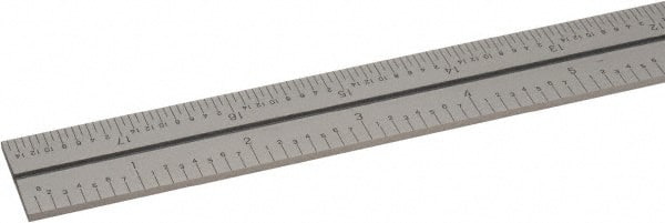 SPI - 18 Inch Long Blade, 4R Graduation Combination Square Blade - Baked Enamel Coated, 1/64, 1/32 1/16 and 1/8 Inch Graduation - Exact Tooling