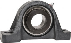 Browning - 1-1/2" ID, 7-1/8" OAL x 4" OAH Pillow Block - 4,467 Lb Static Cap, 7,340 Lb Dyn Cap, 5-3/8" Btw Mnt Hole Ctrs, 2" Base-to-Ctr Ht, Cast Iron - Exact Tooling