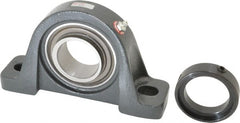 Browning - 1-15/16" ID, 8" OAL x 4-9/16" OAH Pillow Block - 5,216 Lb Static Cap, 7,889 Lb Dyn Cap, 6-3/16" Btw Mnt Hole Ctrs, 2-1/4" Base-to-Ctr Ht, Cast Iron - Exact Tooling