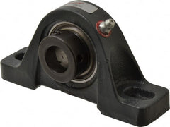 Browning - 3/4" ID, 5" OAL x 2-17/32" OAH Pillow Block - 1,444 Lb Static Cap, 2,611 Lb Dyn Cap, 3-25/32" Btw Mnt Hole Ctrs, 1-5/16" Base-to-Ctr Ht, Cast Iron - Exact Tooling