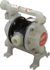 ARO/Ingersoll-Rand - 3/8" NPT, Nonmetallic, Air Operated Diaphragm Pump - PTFE Diaphragm, Polypropylene Housing - Exact Tooling
