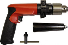 Sioux Tools - 1/2" Keyed Chuck - Pistol Grip Handle, 700 RPM, 14.16 LPS, 30 CFM, 1 hp - Exact Tooling