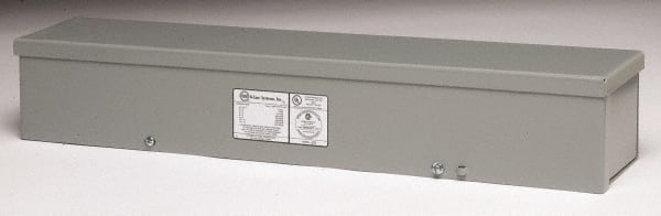 Cooper B-Line - 4" High x 24" Wide x 4" Long, Screw Mount Wire Duct - Gray, 7 Knockouts, Screw, Steel - Exact Tooling