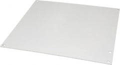 Cooper B-Line - 10-7/8" OAW x 10-7/8" OAH Powder Coat Finish Electrical Enclosure Nonperforated Panel - 12" x 12" Box, 14 Gauge Steel, Use with 12126-12CHC/12126-12CHSC/12126-12SC - Exact Tooling