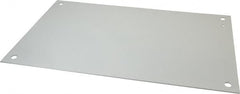 Cooper B-Line - 13" OAW x 21" OAH Powder Coat Finish Electrical Enclosure Nonperforated Panel - 24" x 16" Box, 12 Gauge Steel, Use with 24166-12/24168-12 - Exact Tooling