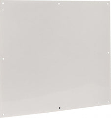 Cooper B-Line - 28-1/2" OAW x 32" OAH Powder Coat Finish Electrical Enclosure Nonperforated Panel - 36" x 30" Box, 14 Gauge Steel, Use with 363012-1/36306-1/36308-1 - Exact Tooling