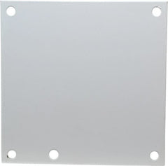 Cooper B-Line - 4-7/8" OAW x 4-7/8" OAH Powder Coat Finish Electrical Enclosure Nonperforated Panel - 6" x 6" Box, 14 Gauge Steel, Use with 664-12CHC/664-12CHQRC/664-12CHSC/664-12LC/664-12SC/664-FTC - Exact Tooling