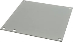Cooper B-Line - 6-7/8" OAW x 6-7/8" OAH Powder Coat Finish Electrical Enclosure Nonperforated Panel - 8" x 8" Box, 14 Gauge Steel, Use with 884-12CHC/884-12CHSC/884-12LC/884-12SC/886-12CHC/886-12CHSC - Exact Tooling