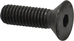 Made in USA - 3/8-16 UNC Hex Socket Drive, 82° Flat Screw - Alloy Steel, Black Oxide Finish, Fully Threaded, 1-1/4" OAL - Exact Tooling
