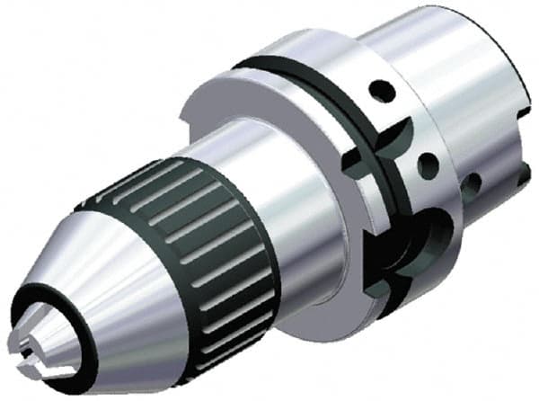 Kennametal - HSK100, 0.51 to 13mm Capacity, Tapered Mount Drill Chuck - Keyed, 50mm Sleeve Diam, 125mm Open Length - Exact Tooling