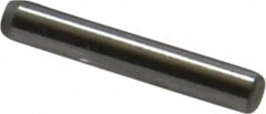 Made in USA - 1/16" Diam x 3/8" Pin Length Grade 8 Alloy Steel Standard Dowel Pin - Bright Finish, 1 Beveled & 1 Rounded End - Exact Tooling