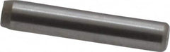 Made in USA - 3/32" Diam x 1/2" Pin Length Grade 8 Alloy Steel Standard Dowel Pin - Bright Finish, 1 Beveled & 1 Rounded End - Exact Tooling