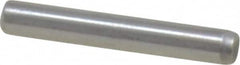 Made in USA - 3/32" Diam x 5/8" Pin Length Grade 8 Alloy Steel Standard Dowel Pin - Bright Finish, 1 Beveled & 1 Rounded End - Exact Tooling