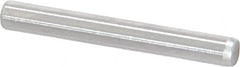 Made in USA - 1/8" Diam x 1" Pin Length Grade 8 Alloy Steel Standard Dowel Pin - Bright Finish, C 47-58 & C 60 (Surface) Hardness, 1,840 Lb (Single Shear), 3,680 Lb (Double Shear) Breaking Strength, 1 Beveled & 1 Rounded End - Exact Tooling