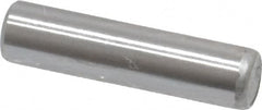 Made in USA - 3/16" Diam x 3/4" Pin Length Grade 8 Alloy Steel Standard Dowel Pin - Bright Finish, C 47-58 & C 60 (Surface) Hardness, 4,150 Lb (Single Shear), 8,300 Lb (Double Shear) Breaking Strength, 1 Beveled & 1 Rounded End - Exact Tooling