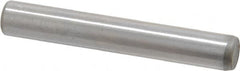 Made in USA - 3/16" Diam x 1-1/4" Pin Length Grade 8 Alloy Steel Standard Dowel Pin - Bright Finish, C 47-58 & C 60 (Surface) Hardness, 4,150 Lb (Single Shear), 8,300 Lb (Double Shear) Breaking Strength, 1 Beveled & 1 Rounded End - Exact Tooling