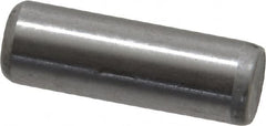 Made in USA - 1/4" Diam x 3/4" Pin Length Grade 8 Alloy Steel Standard Dowel Pin - Bright Finish, C 47-58 & C 60 (Surface) Hardness, 14,720 Lb (Double Shear), 7,360 Lb (Single Shear) Breaking Strength, 1 Beveled & 1 Rounded End - Exact Tooling