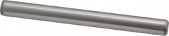 Made in USA - 1/4" Diam x 2-1/2" Pin Length Grade 8 Alloy Steel Standard Dowel Pin - Bright Finish, C 47-58 & C 60 (Surface) Hardness, 14,720 Lb (Double Shear), 7,360 Lb (Single Shear) Breaking Strength, 1 Beveled & 1 Rounded End - Exact Tooling