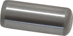 Made in USA - 5/16" Diam x 3/4" Pin Length Grade 8 Alloy Steel Standard Dowel Pin - Bright Finish, C 47-58 & C 60 (Surface) Hardness, 11,500 Lb (Single Shear), 23,000 Lb (Double Shear) Breaking Strength, 1 Beveled & 1 Rounded End - Exact Tooling