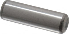 Made in USA - 5/16" Diam x 1" Pin Length Grade 8 Alloy Steel Standard Dowel Pin - Bright Finish, C 47-58 & C 60 (Surface) Hardness, 11,500 Lb (Single Shear), 23,000 Lb (Double Shear) Breaking Strength, 1 Beveled & 1 Rounded End - Exact Tooling