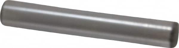 Made in USA - 5/16" Diam x 2" Pin Length Grade 8 Alloy Steel Standard Dowel Pin - Bright Finish, C 47-58 & C 60 (Surface) Hardness, 11,500 Lb (Single Shear), 23,000 Lb (Double Shear) Breaking Strength, 1 Beveled & 1 Rounded End - Exact Tooling