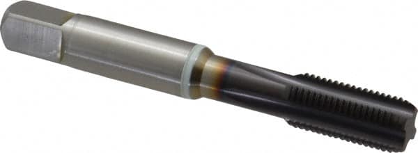 Guhring - 3/8-24 UNF 2B 4 Flute FIREX Finish Cobalt Straight Flute Machine Tap - Modified Bottoming, Right Hand Thread, 2-15/16" OAL, Oversize - Exact Tooling