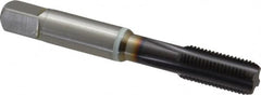 Guhring - 3/8-24 UNF 2B 4 Flute FIREX Finish Cobalt Straight Flute Machine Tap - Modified Bottoming, Right Hand Thread, 2-15/16" OAL, Oversize - Exact Tooling