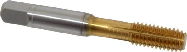Guhring - 3/8-16 UNC 2BX H8/H9 Thread Limit Modified Bottoming Thread Forming Tap - Cobalt, TiN Finish, 2.941" OAL, 0.63" Thread Length, Right Hand Thread, Series 3940 - Exact Tooling